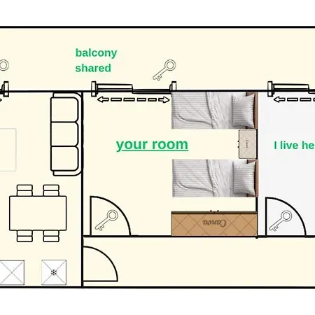 Shared Apt- Private With 2 Beds